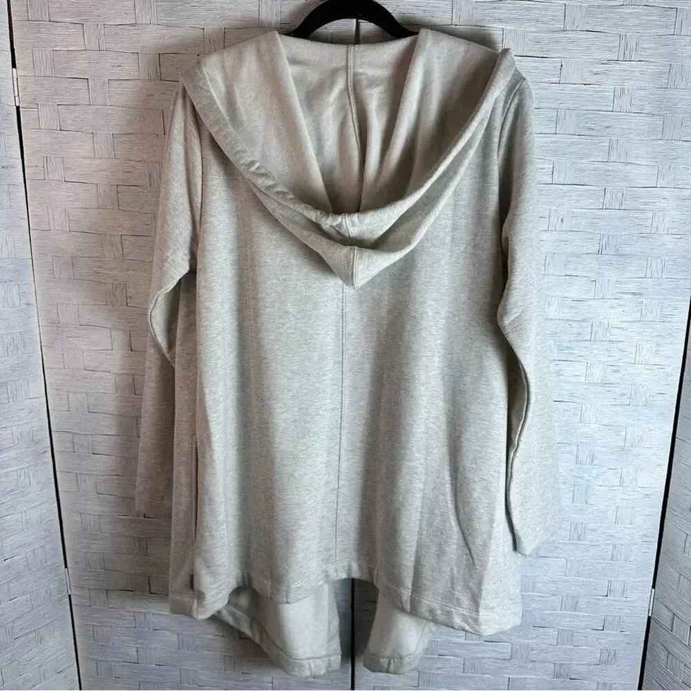 Eddie Bauer Womens Cardigan Hoodie pockets activewear Costal Grandma Cozycore - Picture 4 of 13